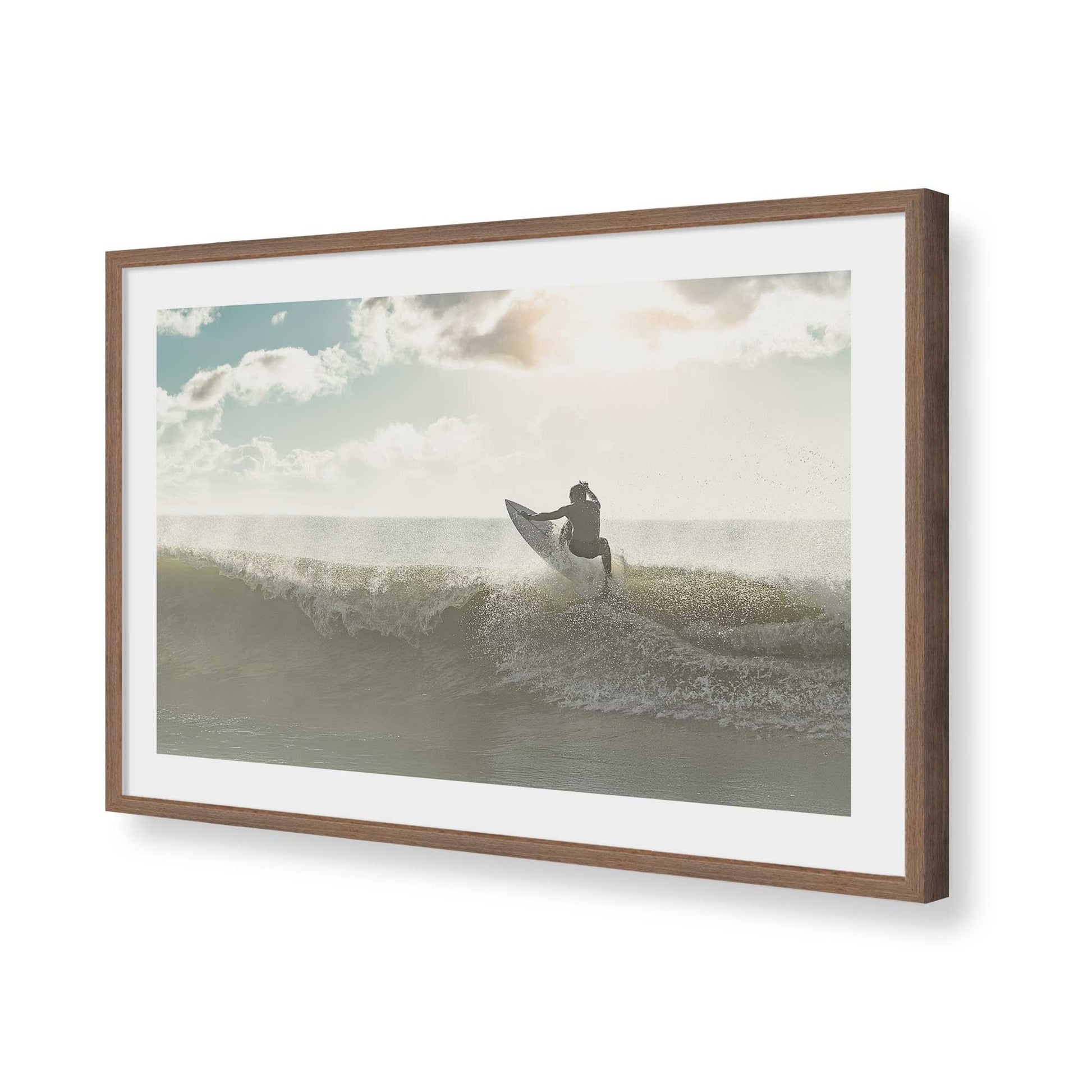 [Color:Walnut], Picture of art in a Walnut frame of the corner