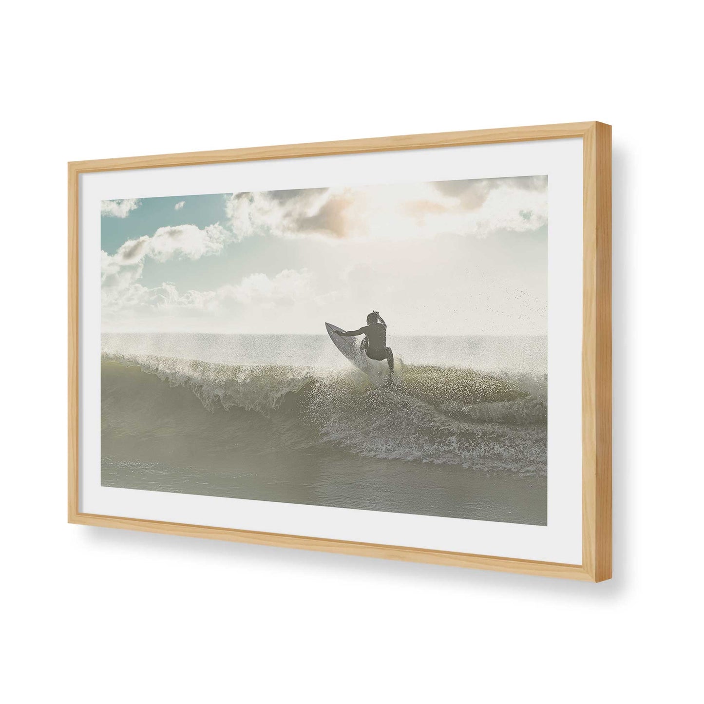 [Color:American Maple], Picture of art in a American Maple frame of the corner