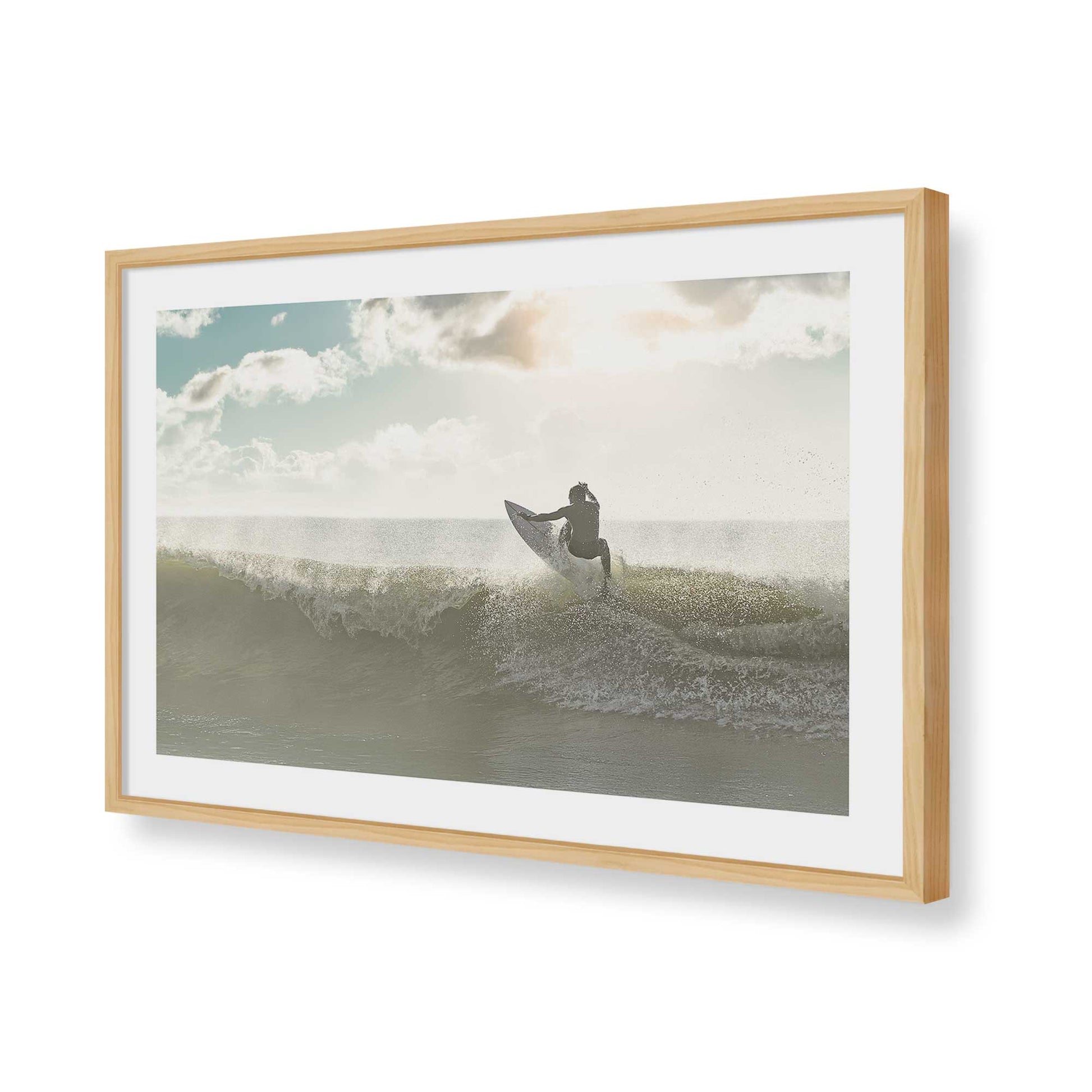 [Color:American Maple], Picture of art in a American Maple frame of the corner
