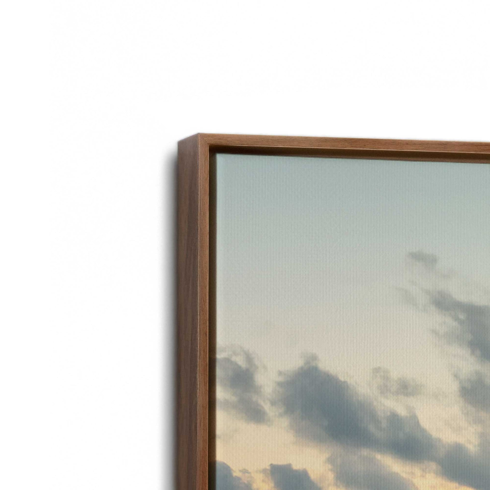 [Color:Walnut], Picture of art in a Walnut frame at an angle