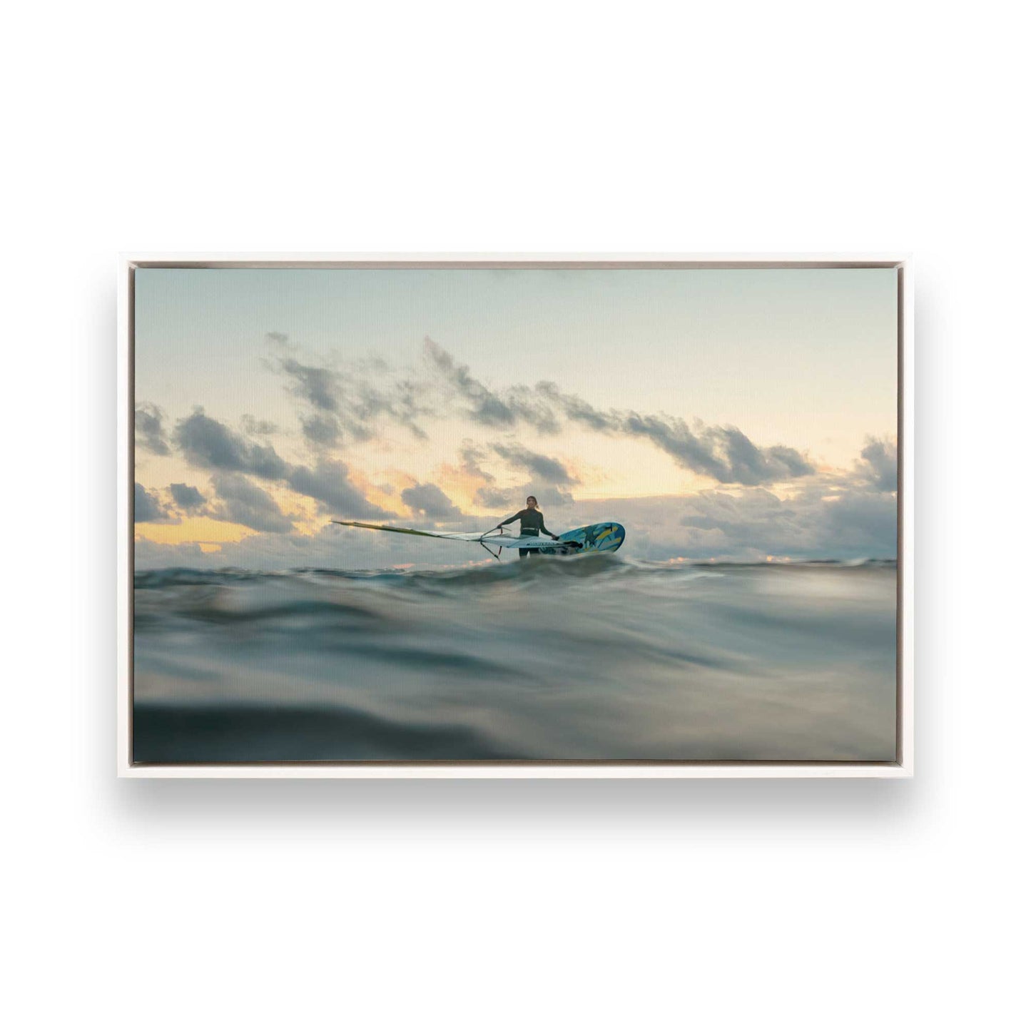[Color:Opaque White], Picture of art in a White frame