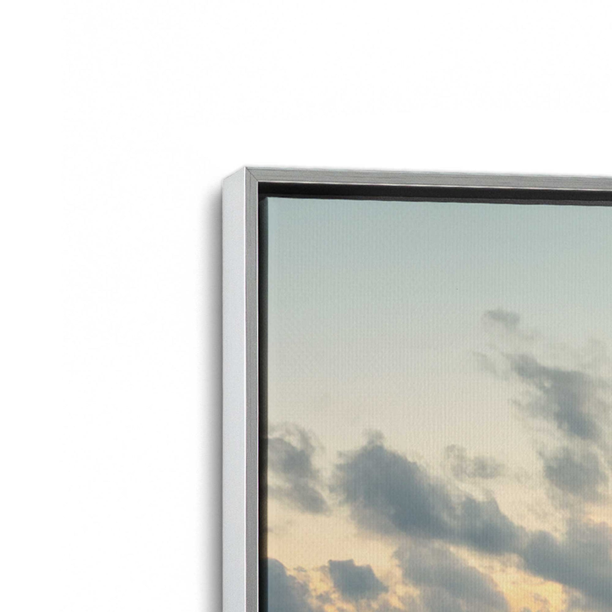 [Color:Polished Chrome], Picture of art in a Polished Chrome frame at an angle