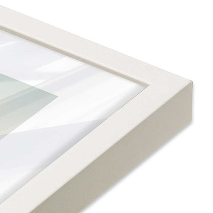 [Color:Opaque White], Picture of art in a Opaque White frame at an angle