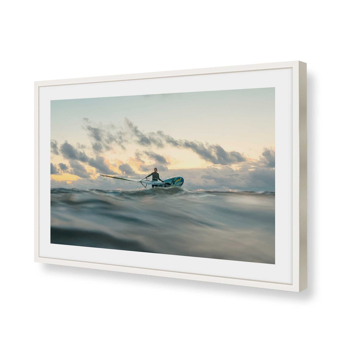 [Color:Opaque White], Picture of art in a Opaque White frame of the corner