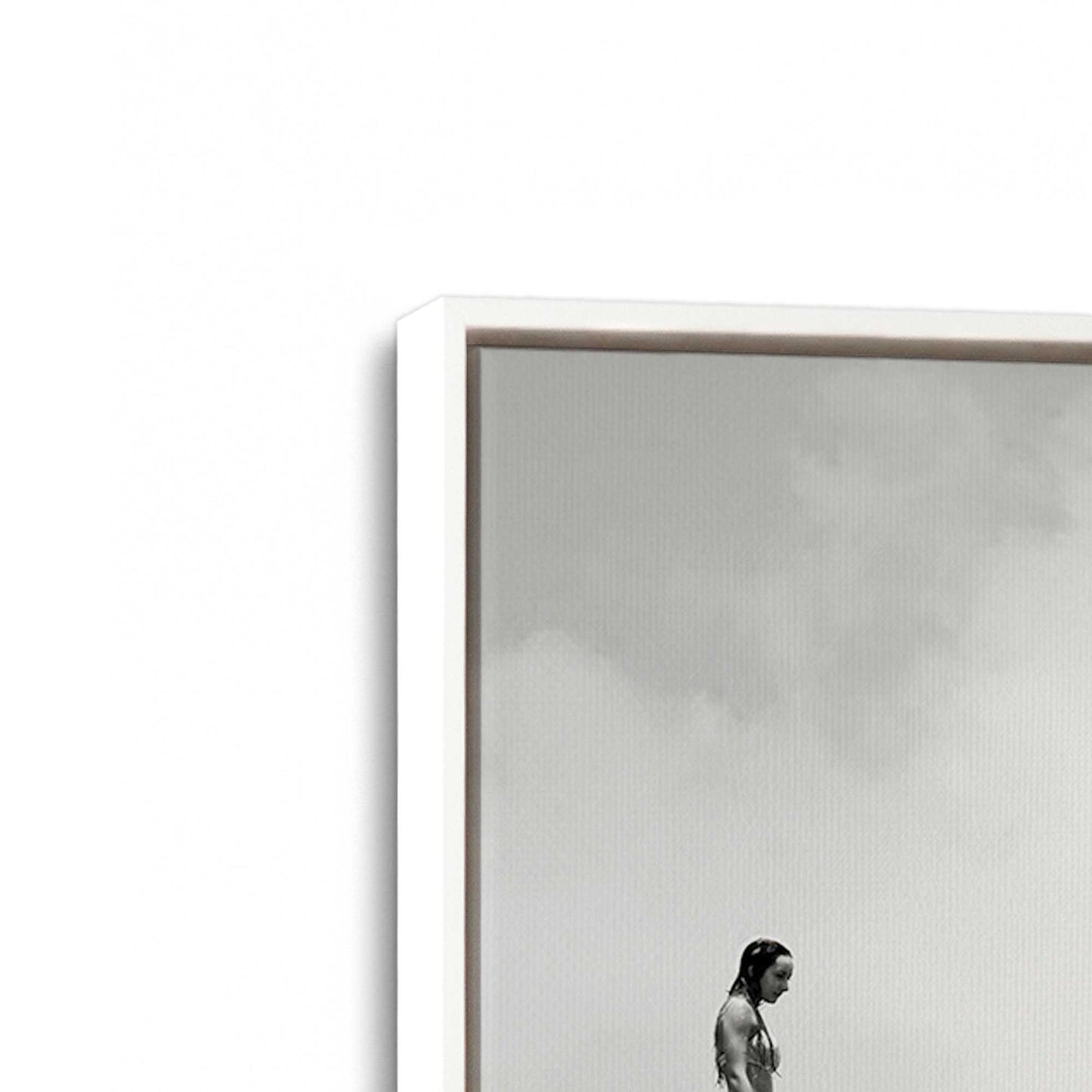 [Color:Opaque White], Picture of art in a White frame at an angle