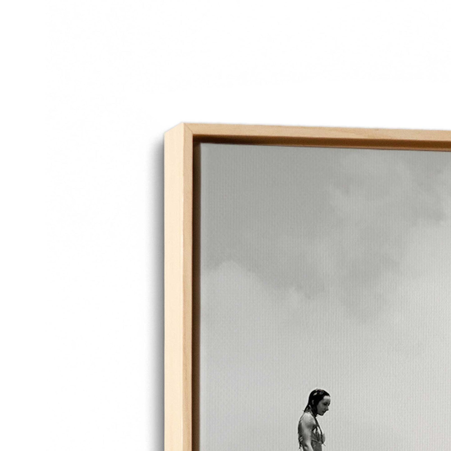 [Color:American Maple], Picture of art in a American Maple frame at an angle
