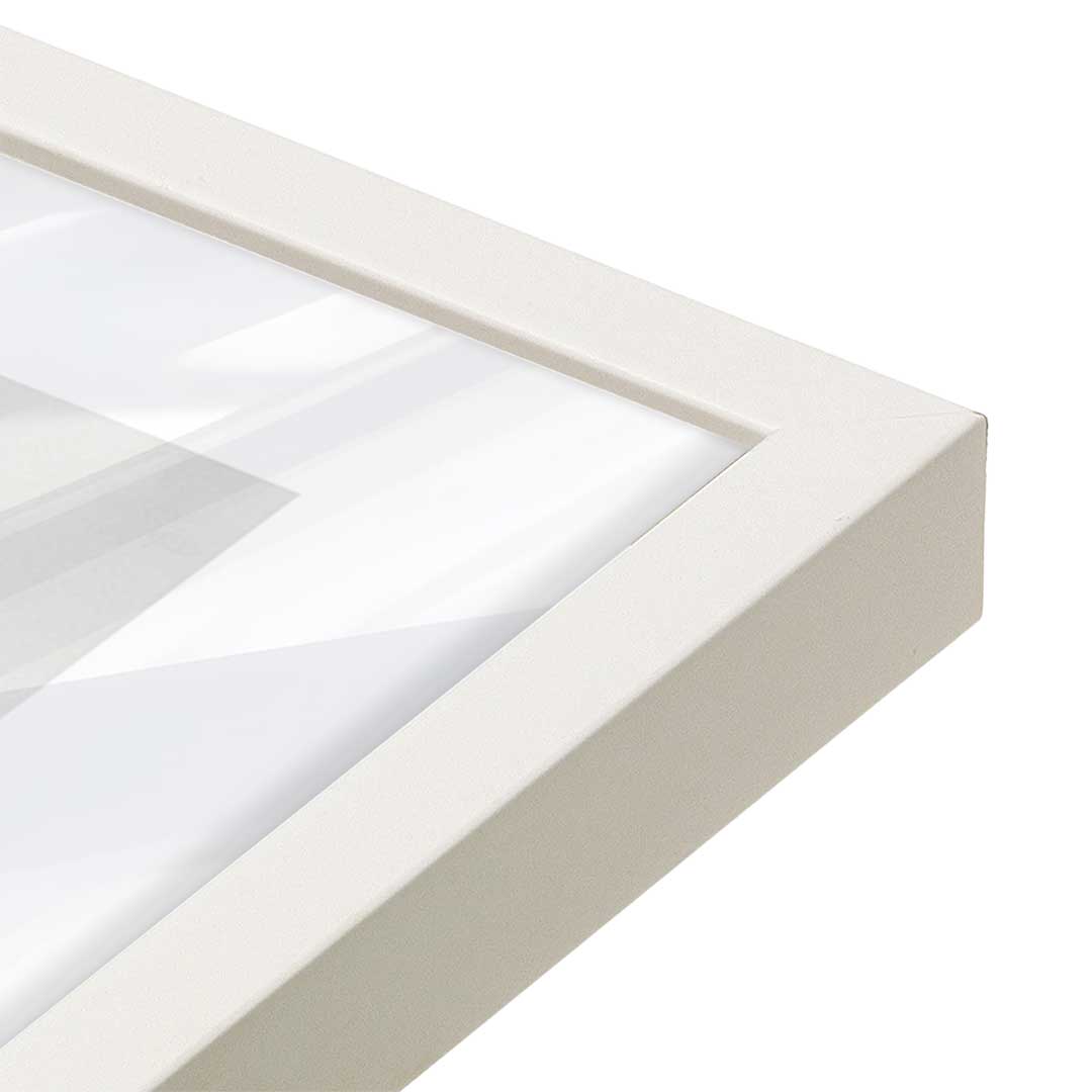[Color:Opaque White], Picture of art in a Opaque White frame at an angle