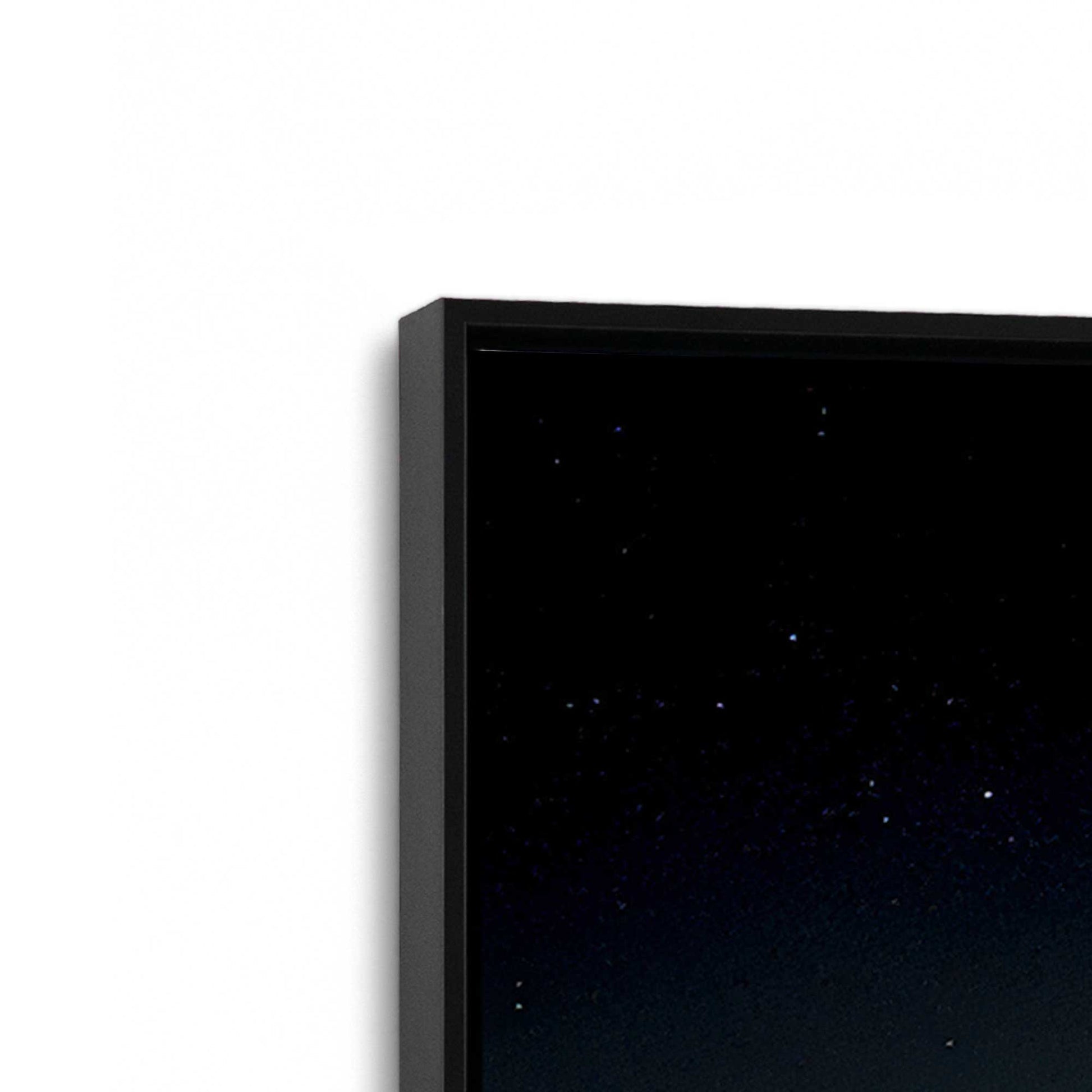 [Color:Satin Black], Picture of art in a Satin Black frame at an angle
