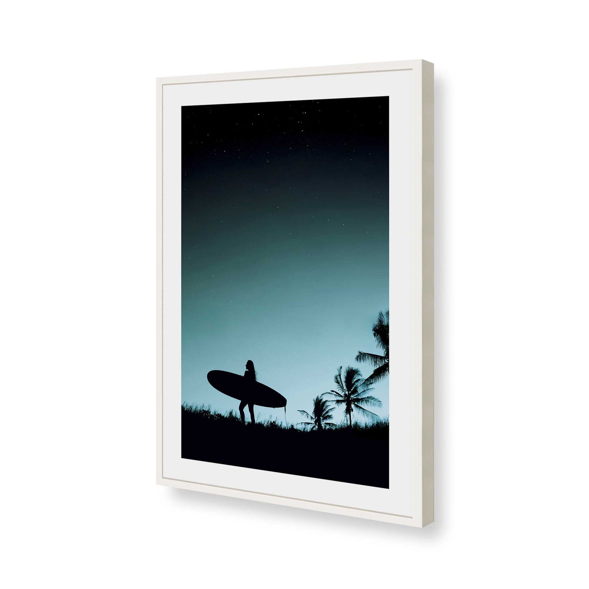 [Color:Opaque White], Picture of art in a Opaque White frame of the corner