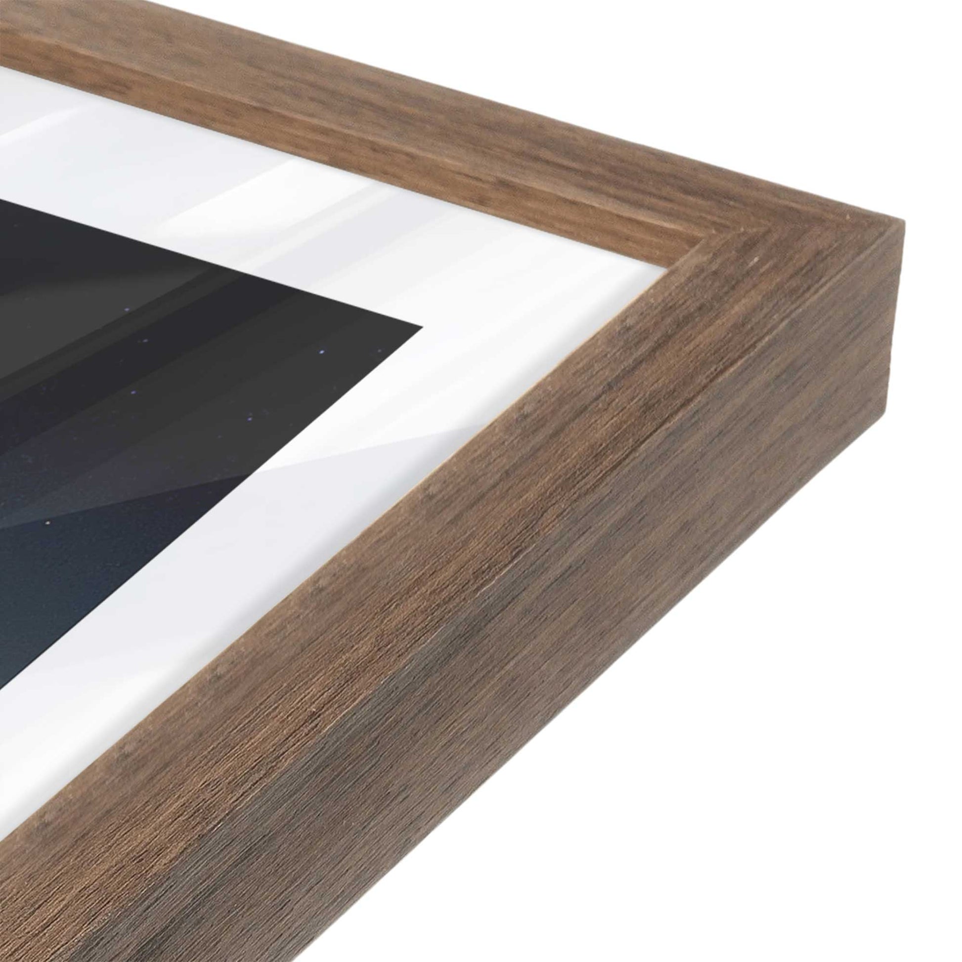 [Color:Walnut], Picture of art in a Walnut frame at an angle