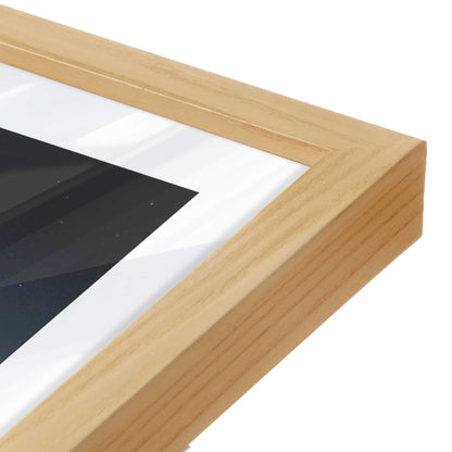 [Color:American Maple], Picture of art in a American Maple frame at an angle