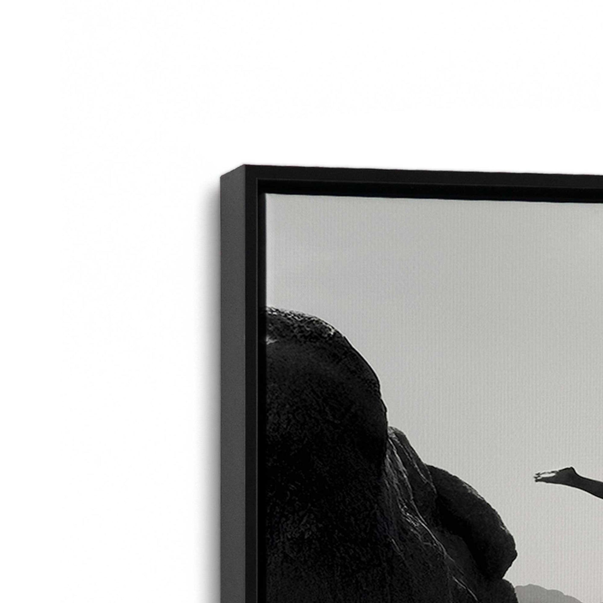 [Color:Satin Black], Picture of art in a Satin Black frame at an angle