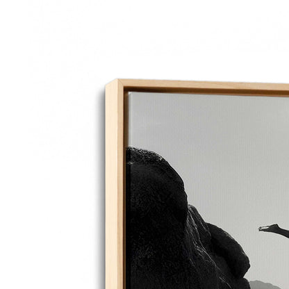 [Color:American Maple], Picture of art in a American Maple frame at an angle
