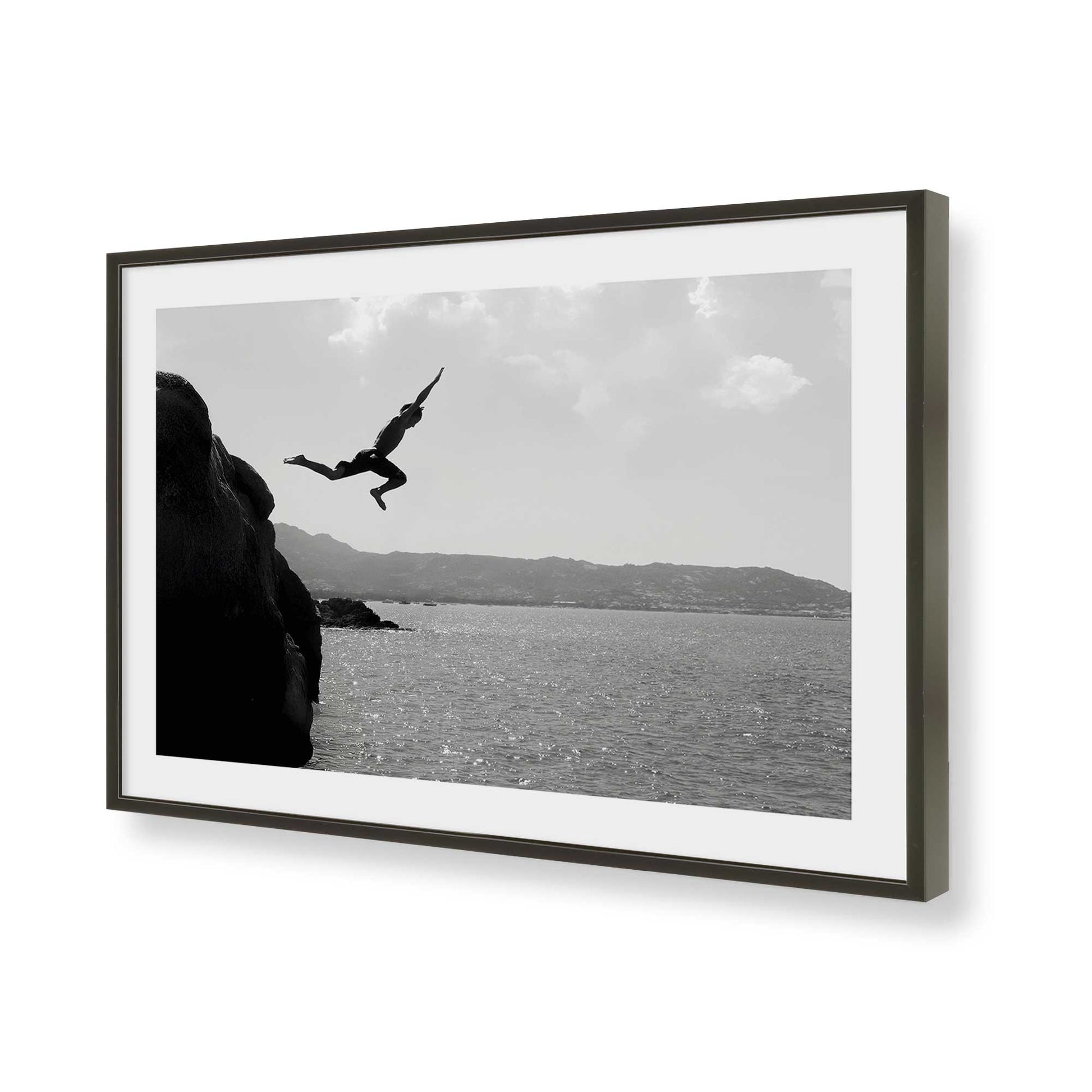 [Color:Satin Black], Picture of art in a Satin Black frame of the corner