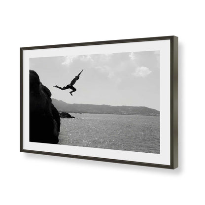 [Color:Satin Black], Picture of art in a Satin Black frame of the corner