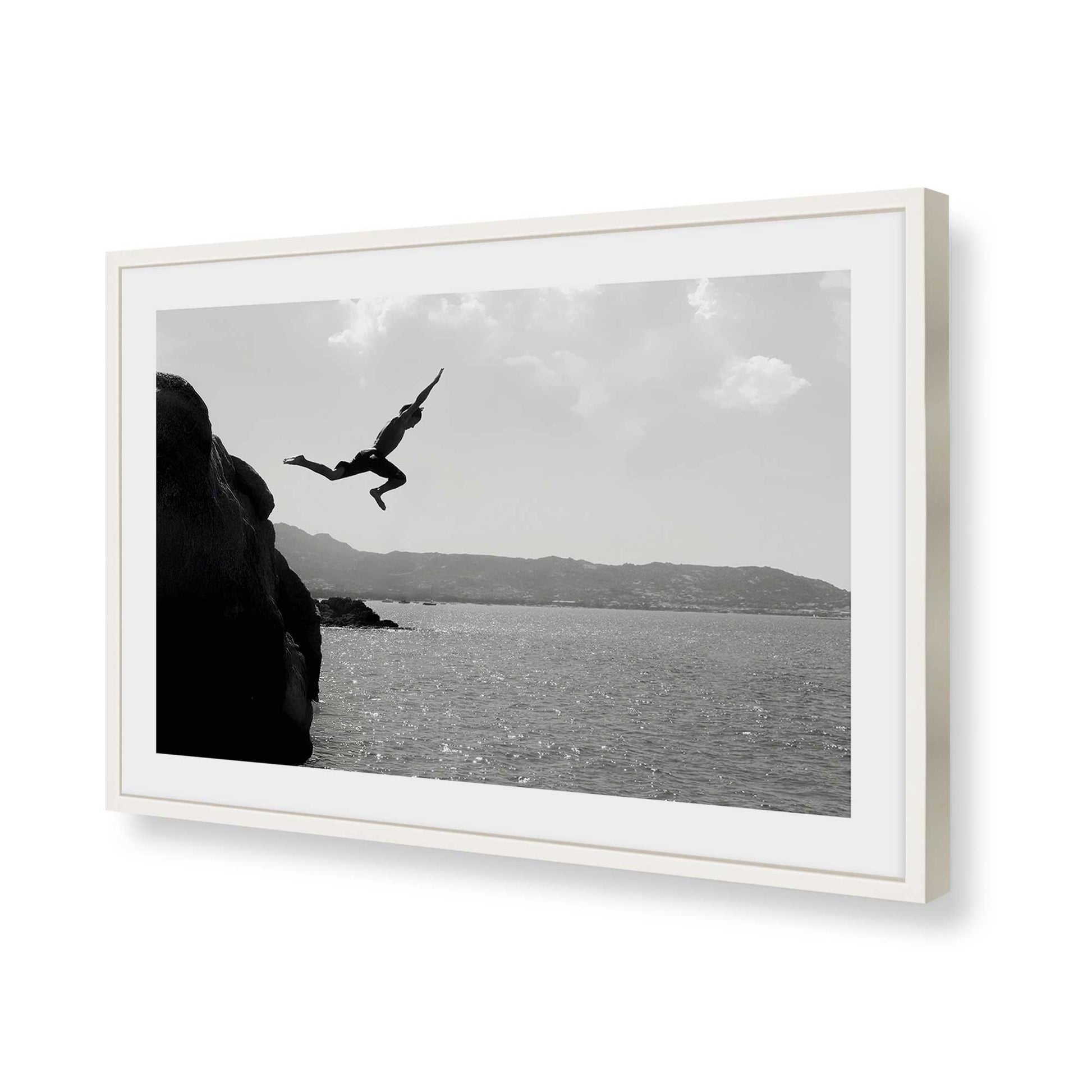 [Color:Opaque White], Picture of art in a Opaque White frame of the corner