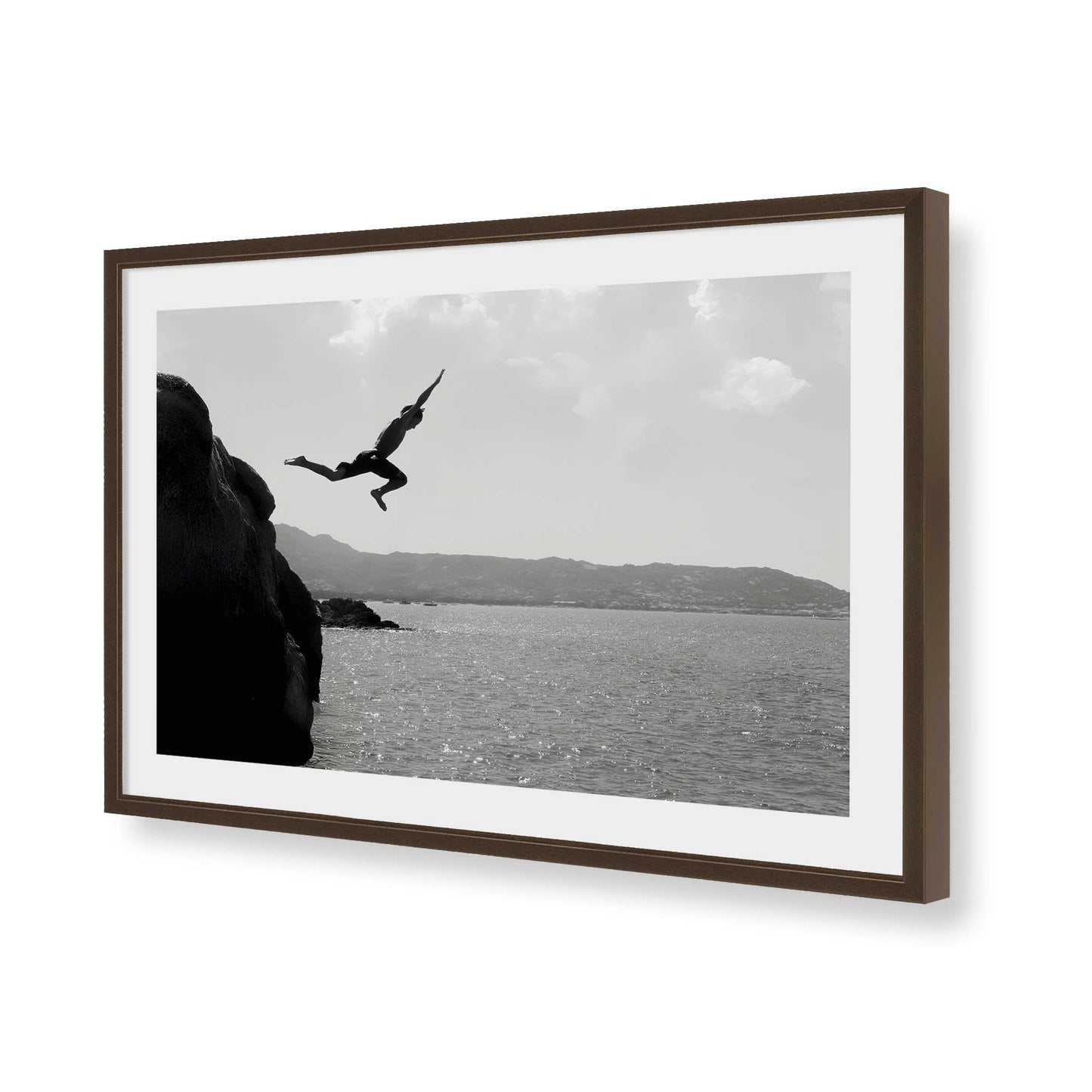 [Color:Brown], Picture of art in a Brown frame of the corner