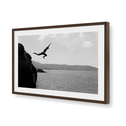[Color:Brown], Picture of art in a Brown frame of the corner