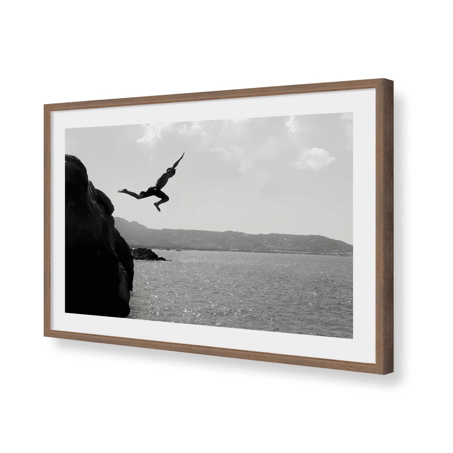[Color:Walnut], Picture of art in a Walnut frame of the corner