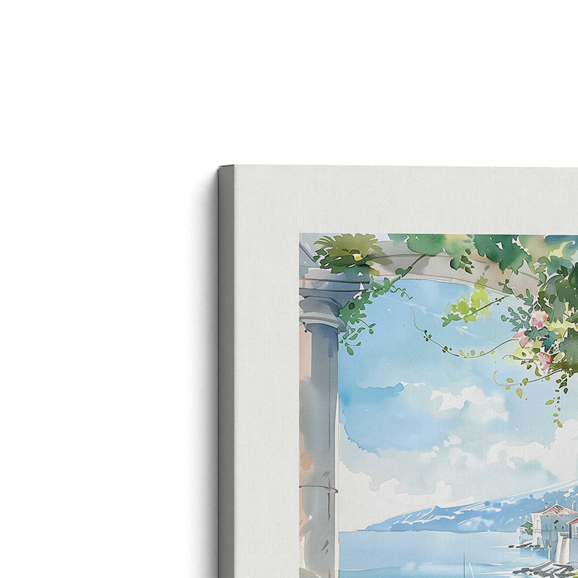 [Color:Stretched Canvas], Picture of the corner of the art