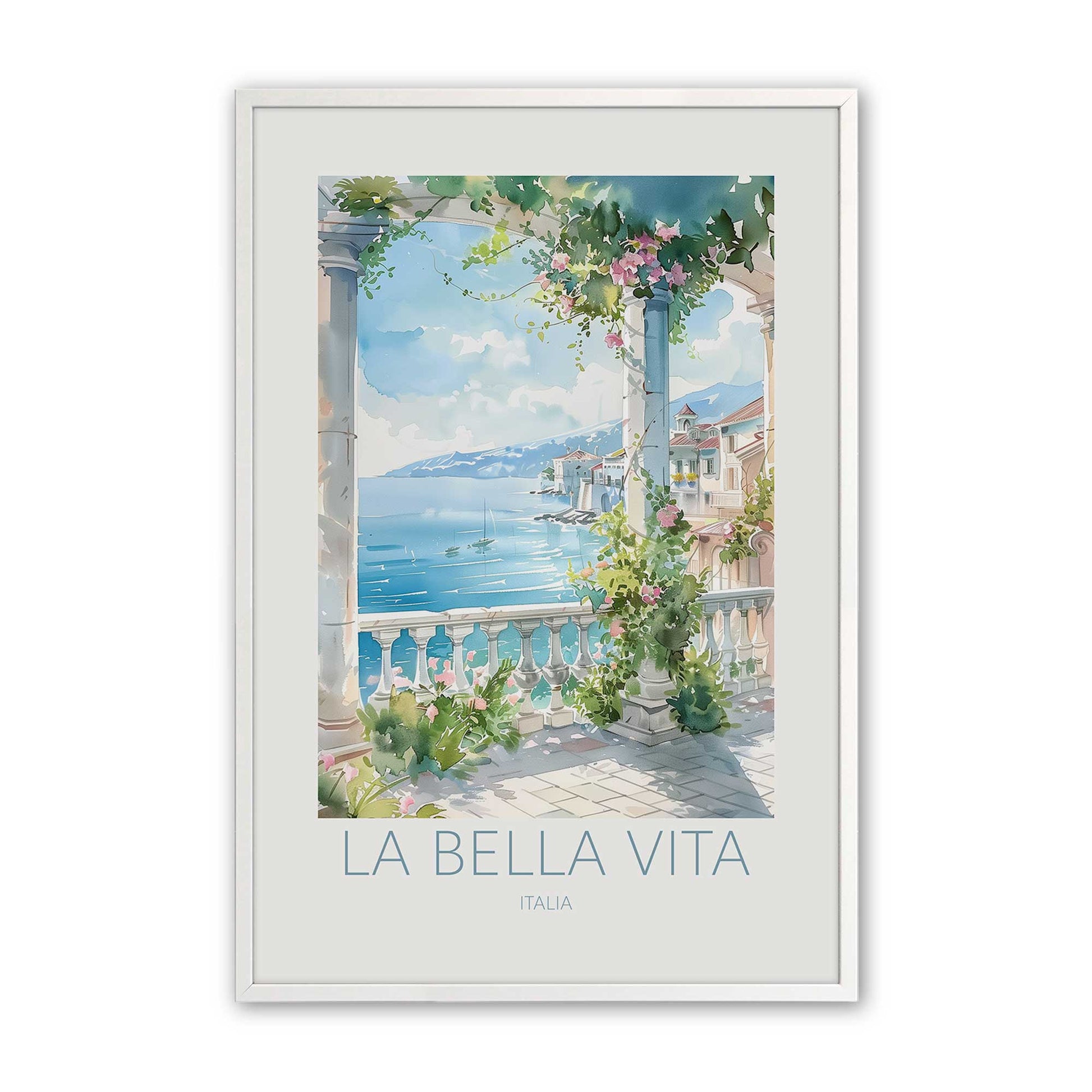 [Color:Opaque White], Picture of art in an Opaque White frame