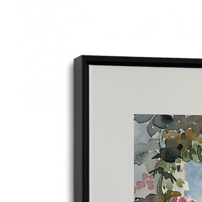 [Color:Satin Black], Picture of art in a Satin Black frame at an angle