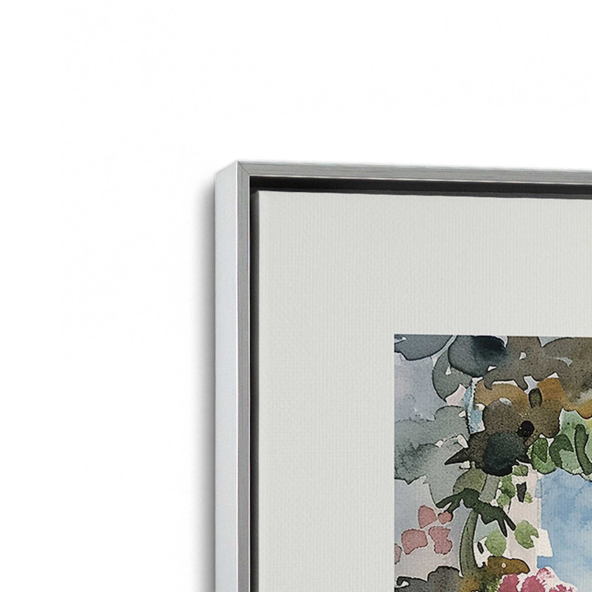 [Color:Polished Chrome], Picture of art in a Polished Chrome frame at an angle