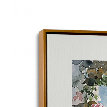 [Color:Polished Gold], Picture of art in a Polished Gold frame at an angle