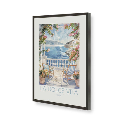 [Color:Satin Black], Picture of art in a Satin Black frame of the corner