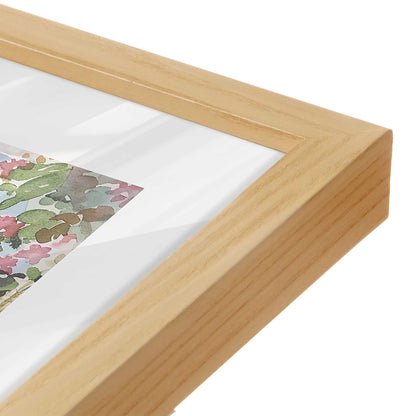[Color:American Maple], Picture of art in a American Maple frame at an angle