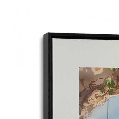 [Color:Satin Black], Picture of art in a Satin Black frame at an angle