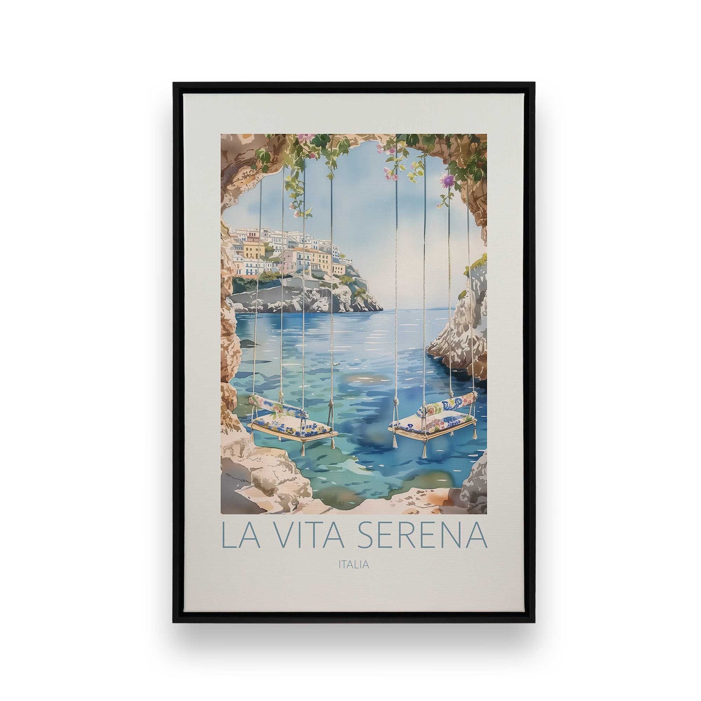 Seaside Terrace Dream, Set of 3 Canvas Prints