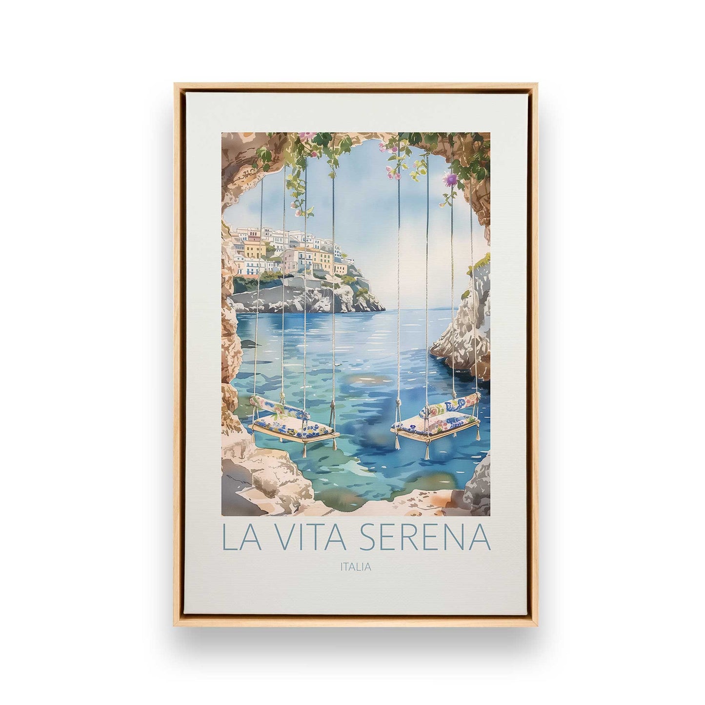 Seaside Terrace Dream, Set of 3 Canvas Prints
