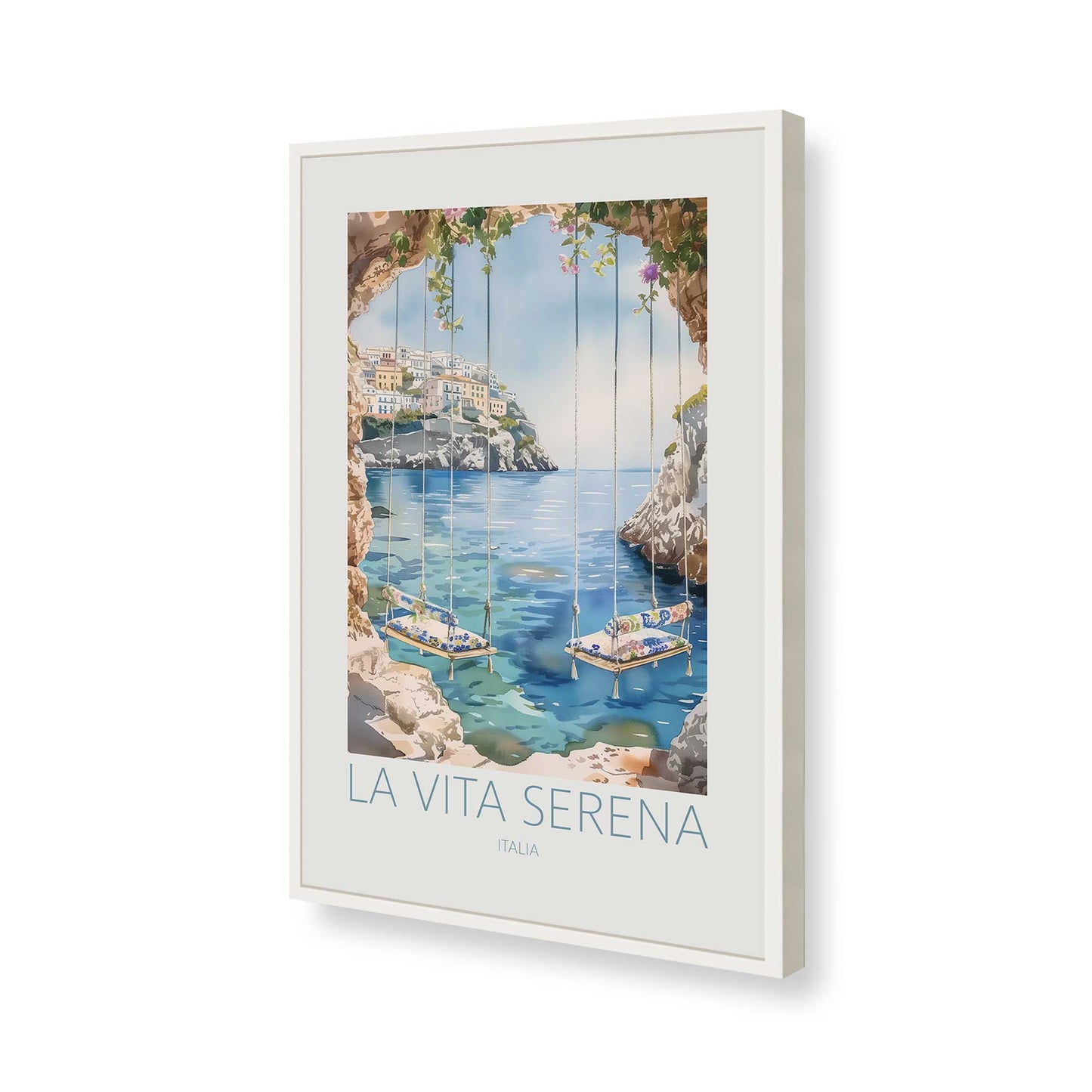 [Color:Opaque White], Picture of art in a Opaque White frame of the corner