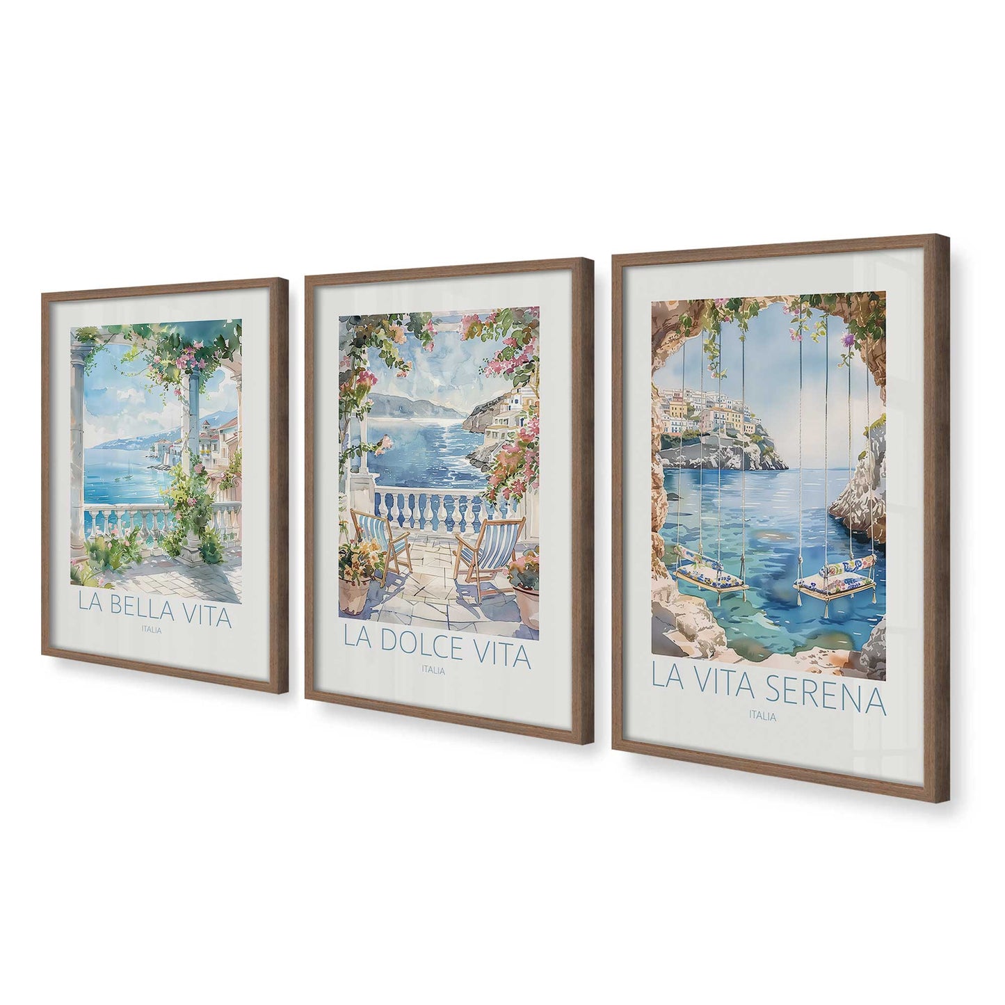 [Color:Walnut], Picture of art in a Walnut frame at an angle