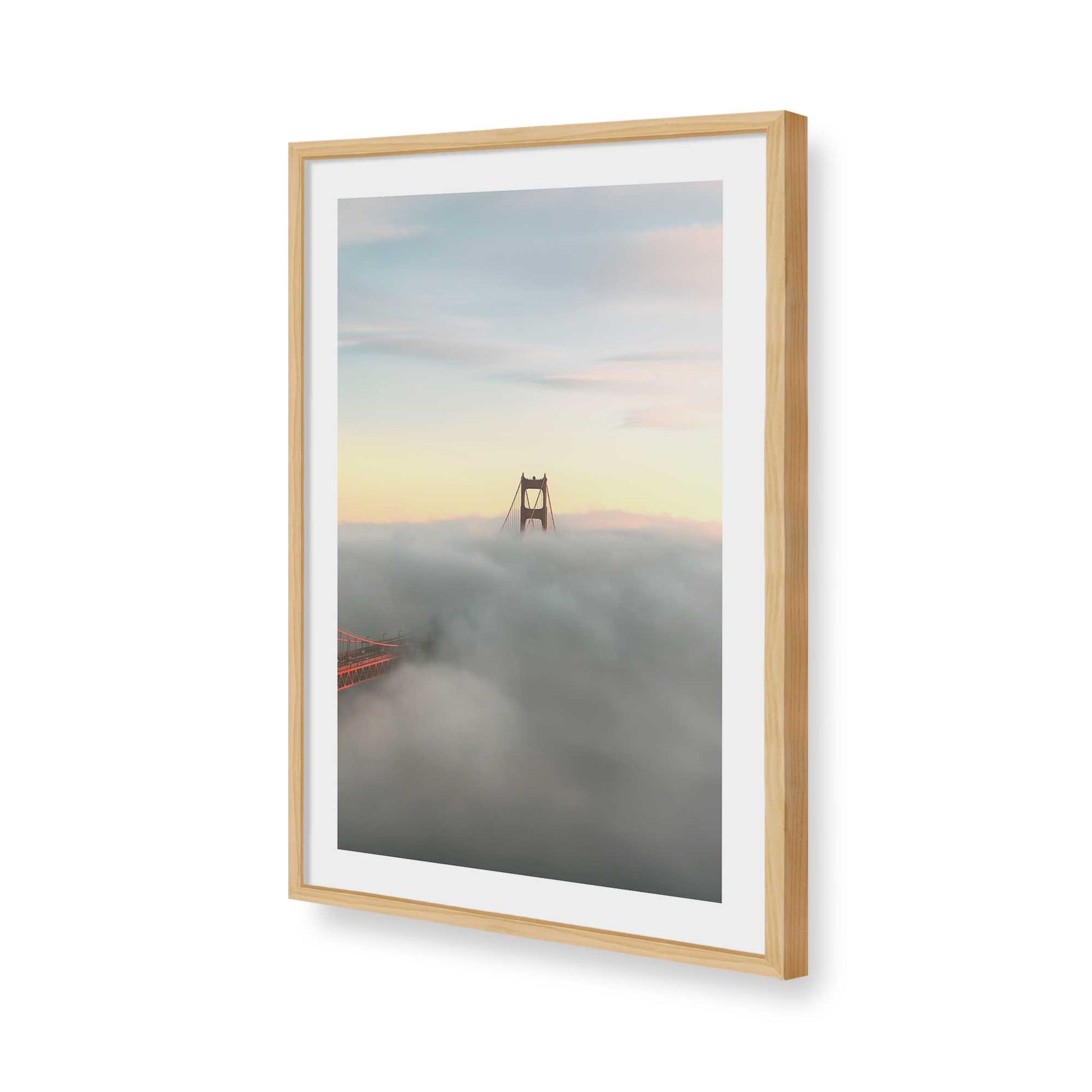 [Color:American Maple], Picture of art in a American Maple frame of the corner