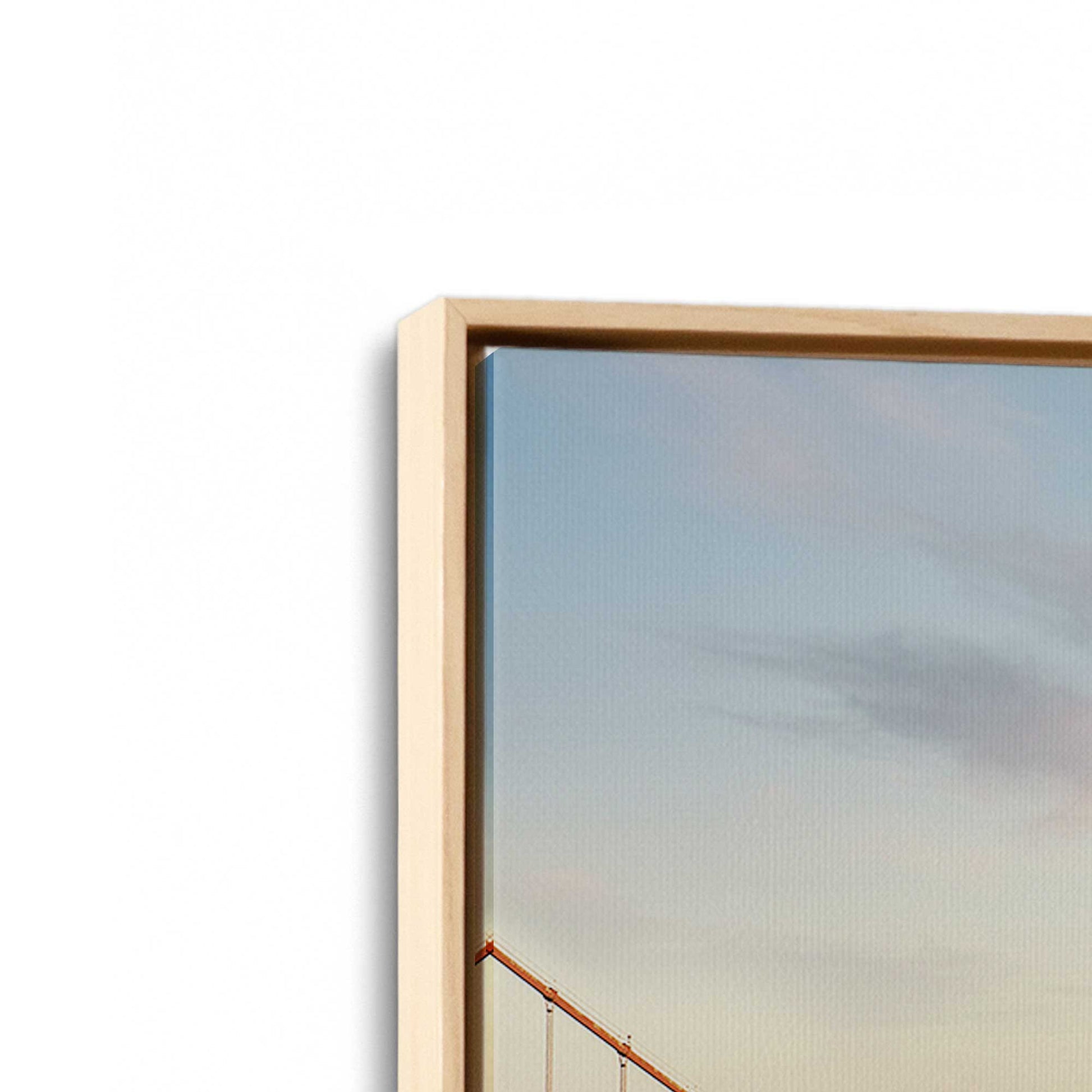[Color:American Maple], Picture of art in a American Maple frame at an angle
