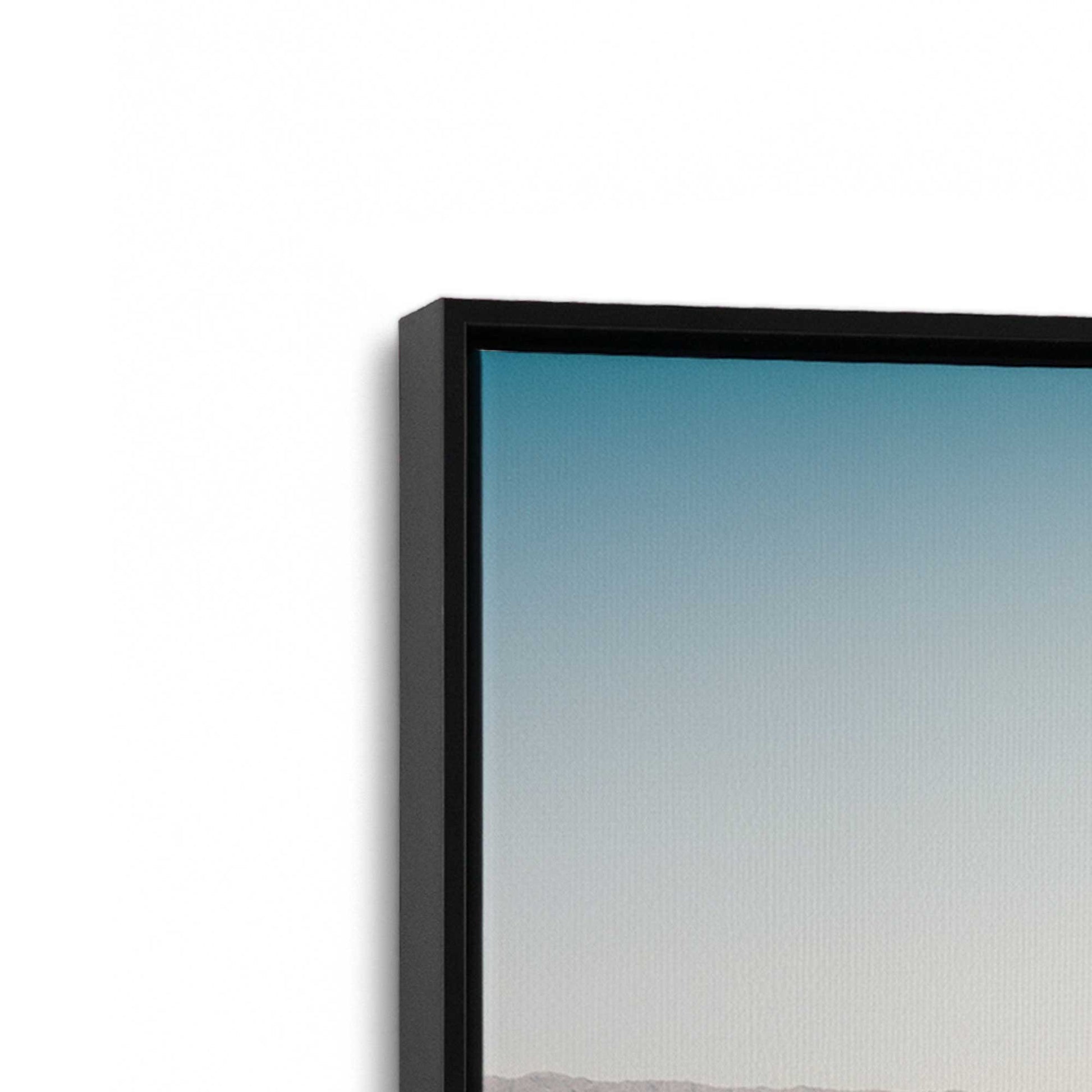 [Color:Satin Black], Picture of art in a Satin Black frame at an angle