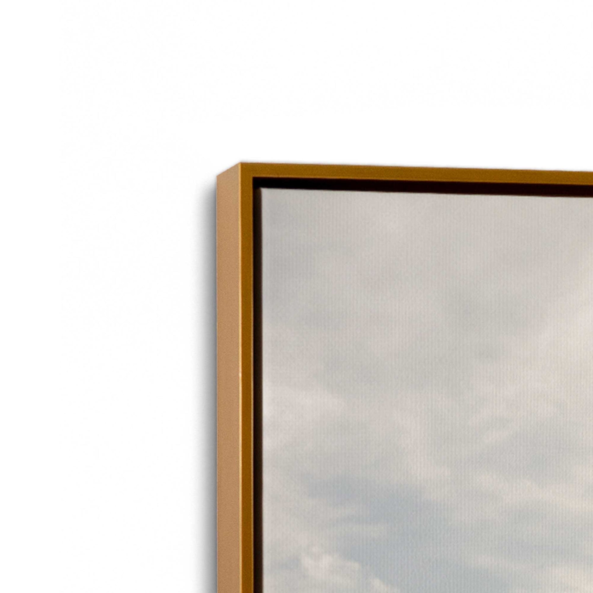 [Color:Polished Gold], Picture of art in a Polished Gold frame at an angle