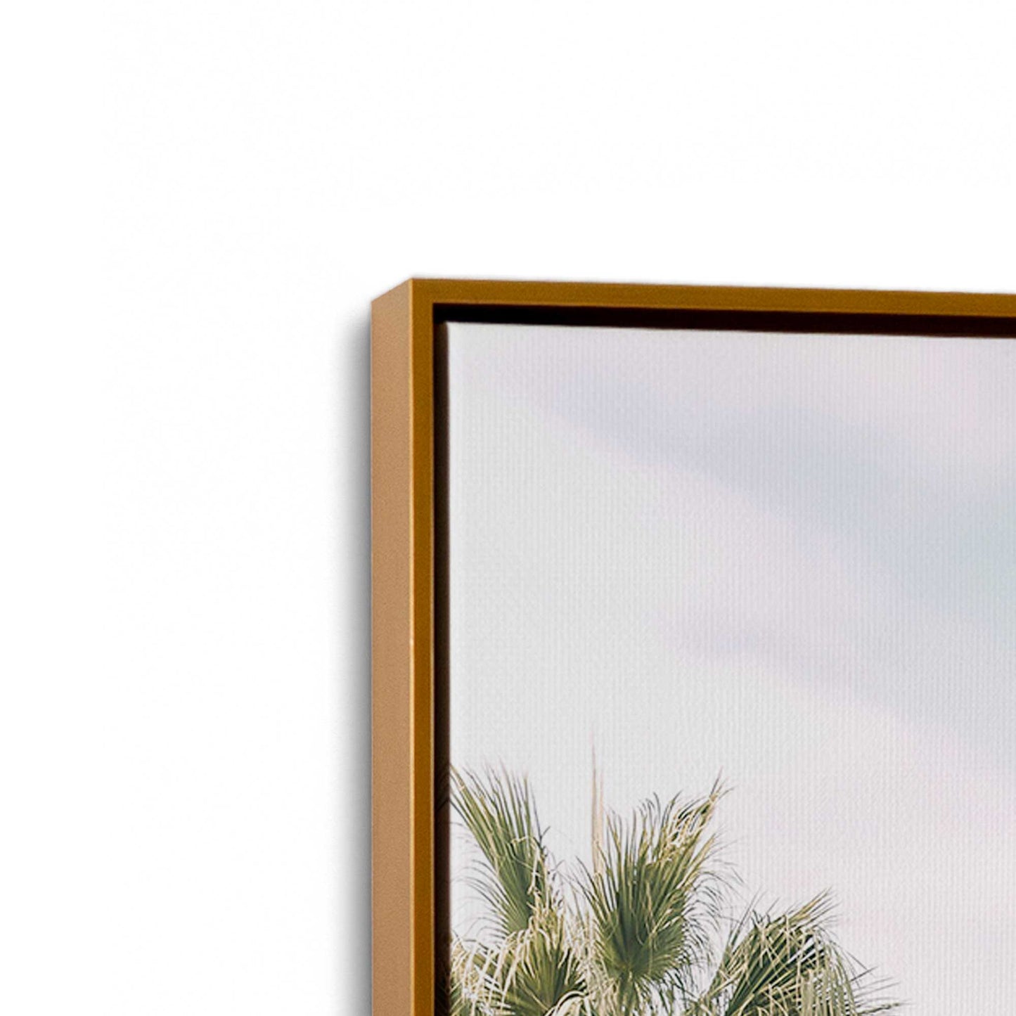 [Color:Polished Gold], Picture of art in a Polished Gold frame at an angle