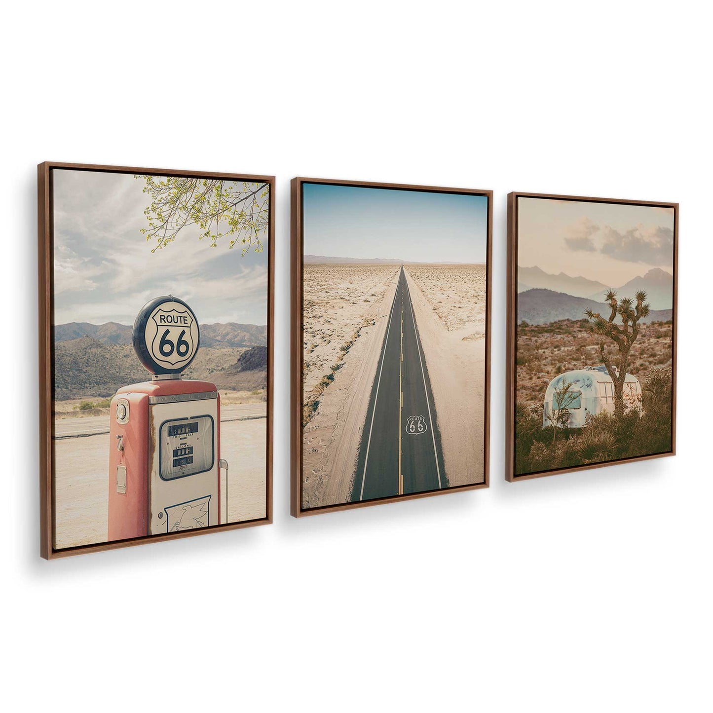 [Color:Walnut], Picture of art in a Walnut frame at an angle