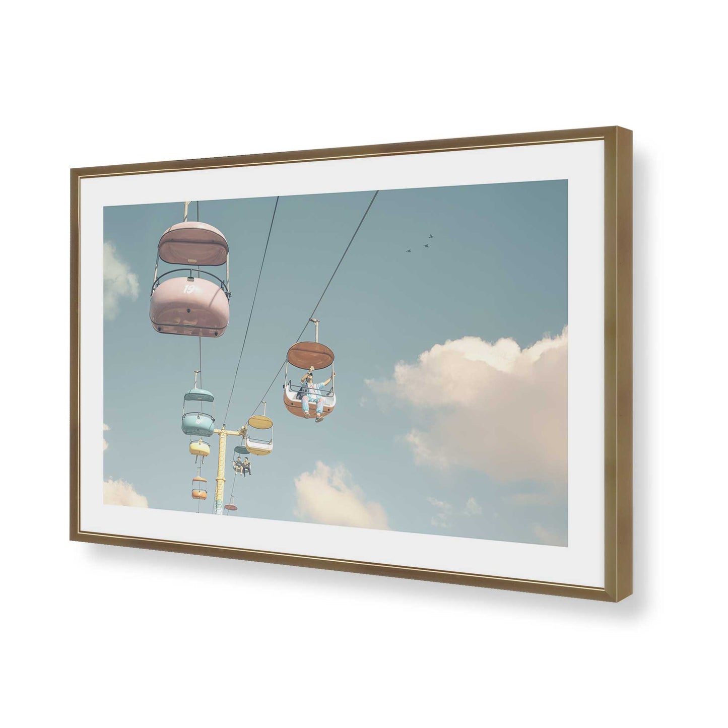 [Color:Brushed Gold], Picture of art in a Brushed Gold frame of the corner