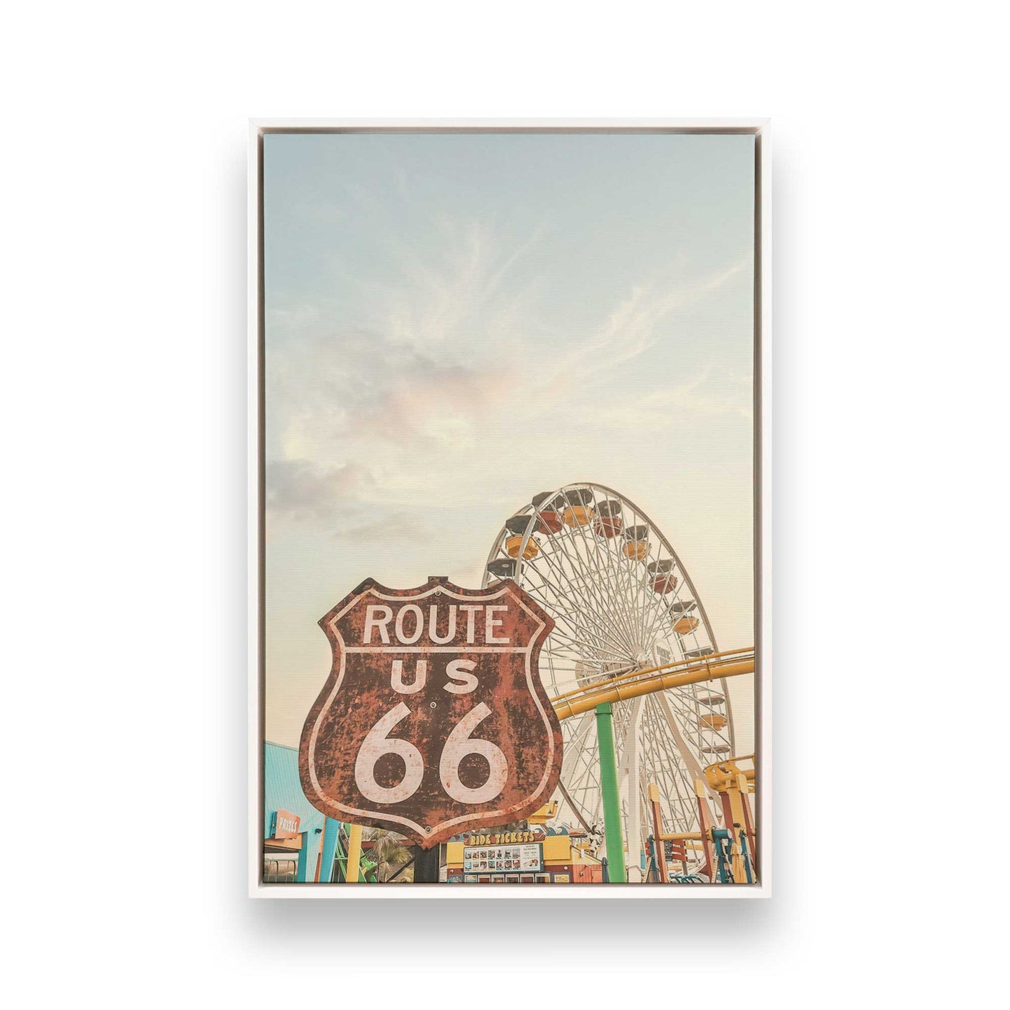 [Color:Opaque White], Picture of art in a White frame