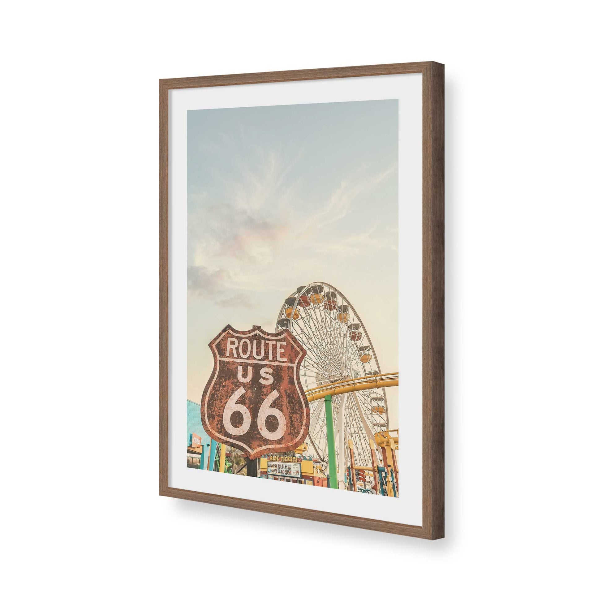 [Color:Walnut], Picture of art in a Walnut frame of the corner