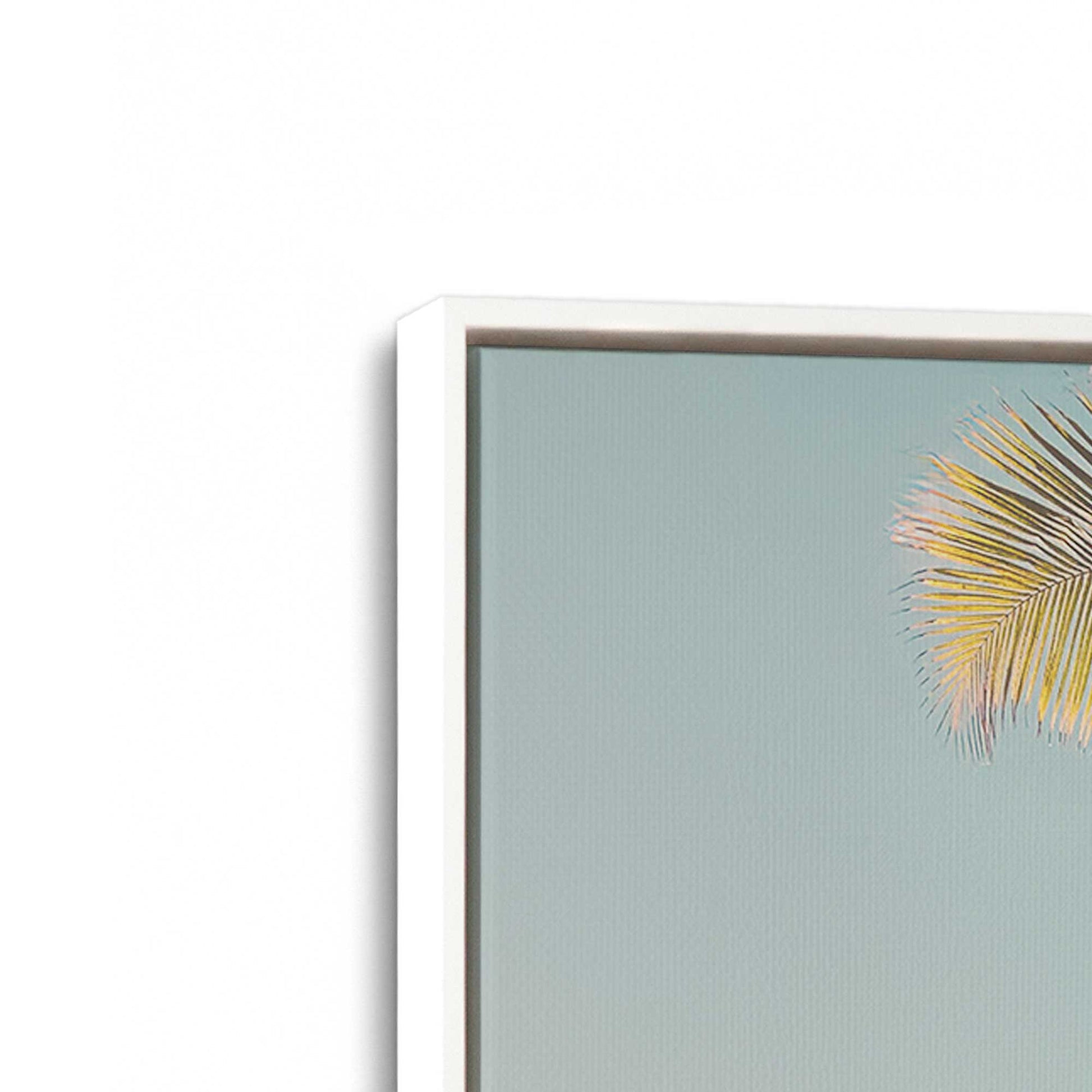 [Color:Opaque White], Picture of art in a White frame at an angle