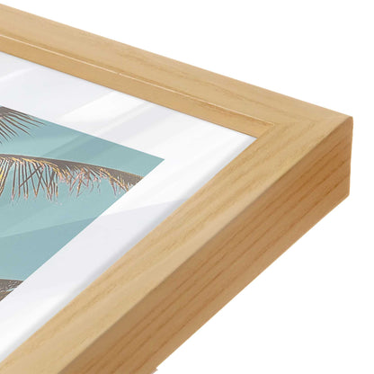[Color:American Maple], Picture of art in a American Maple frame at an angle