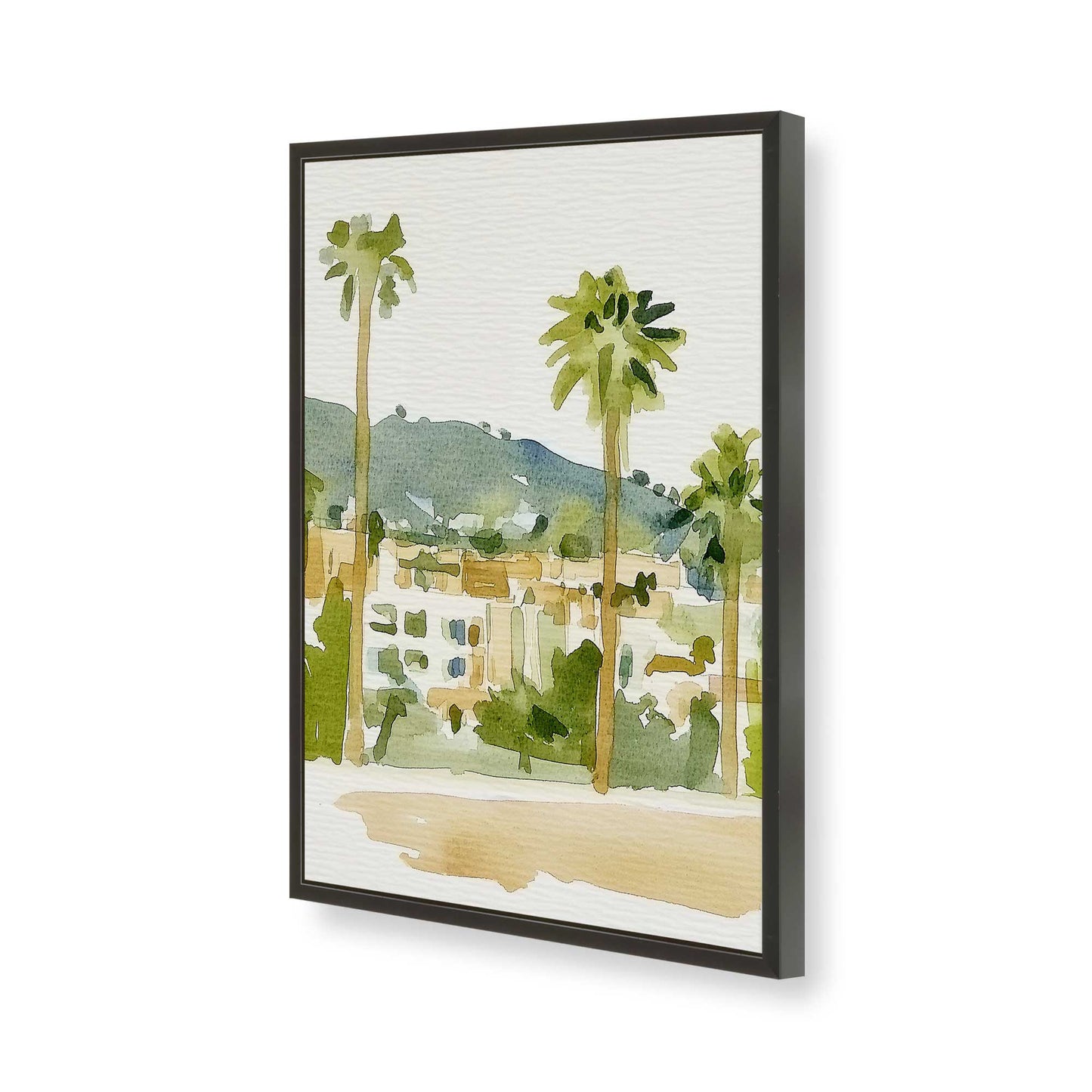 [Color:Satin Black], Picture of art in a Satin Black frame of the corner