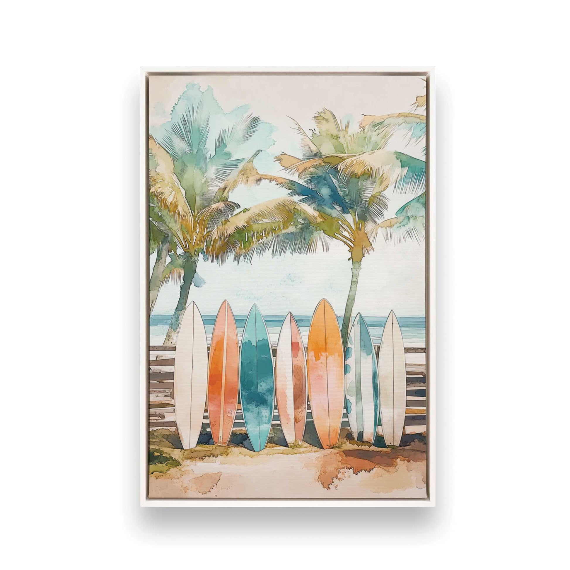 [Color:Opaque White], Picture of art in a White frame