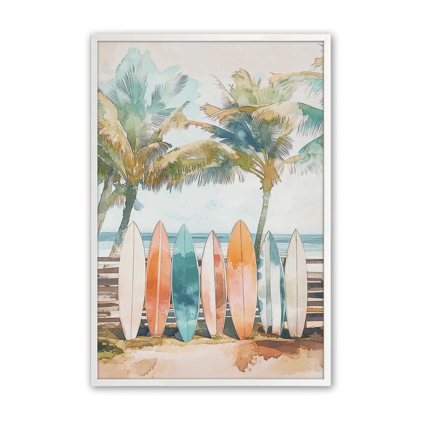 [Color:Opaque White], Picture of art in a Opaque White frame
