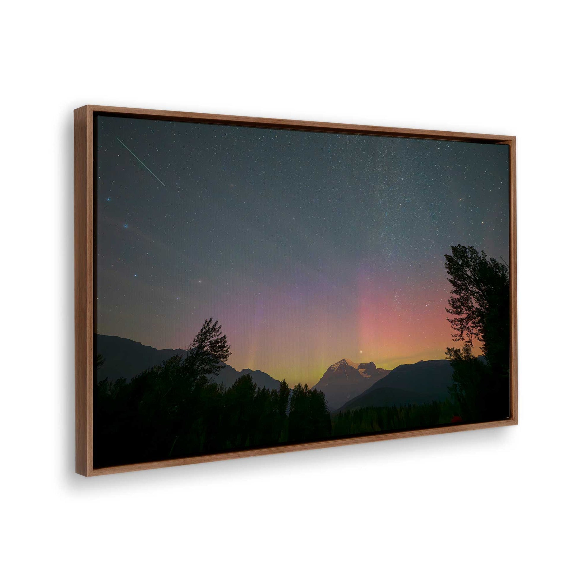 [Color:Walnut], Picture of the corner of the art